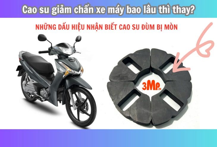 Cao su giảm chấn xe máy bao lâu thì thay?